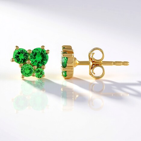 Boucles d'oreilles en argent et Tsavorite de Lemshuku