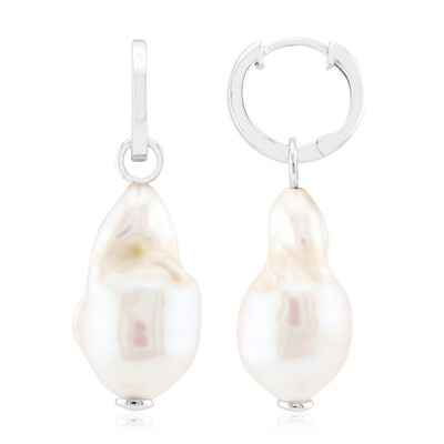 Orecchini in argento con Perla d'Acqua Dolce Bianca (TPC)