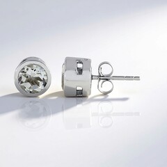 Orecchini in argento con Topazio Bianco