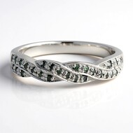 Anillo en plata con Diamante fantasía