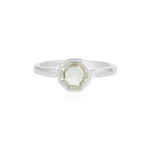 Green Amethyst Silver Ring