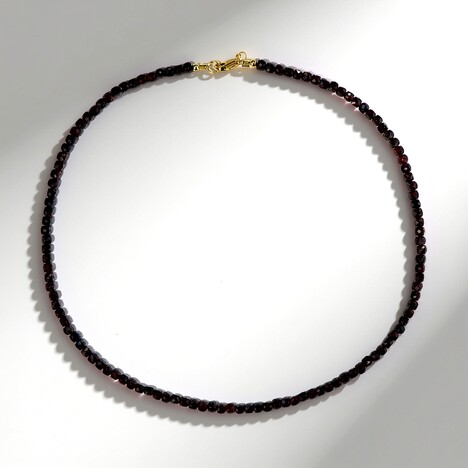Collier en argent et Grenat du Mozambique