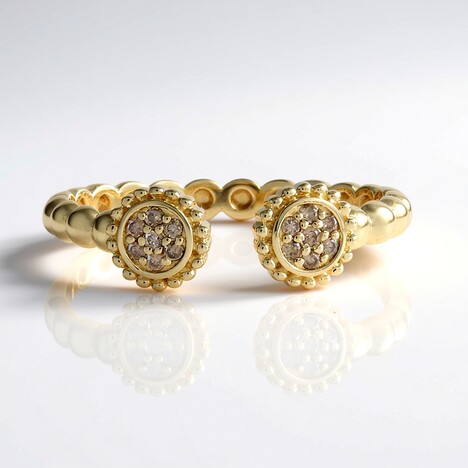 Anello in oro con Diamante Champagne I2 (de Melo Gold)