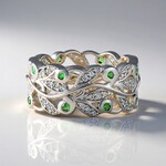 Anello in argento con Tsavorite della Tanzania (de Melo Essence)