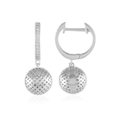 Boucles d'oreilles en argent et Zircon (Ornaments by de Melo)
