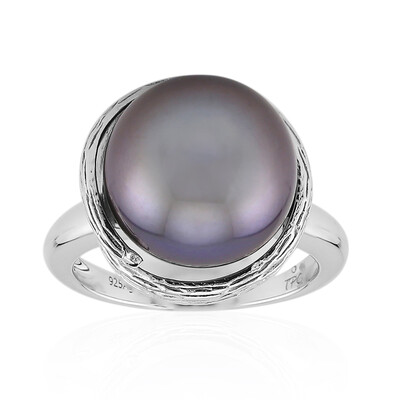 Anello in argento con Perla Tahitiana (TPC)