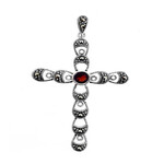 Pendentif en argent et Grenat du Mozambique