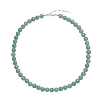 Collar en plata con Aventurina verde