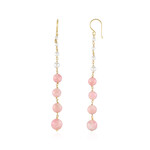 Pinkfarbener Opal-Silberohrringe (de Melo Essence)