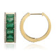 Boucles d'oreilles en or et Emeraude de Zambie