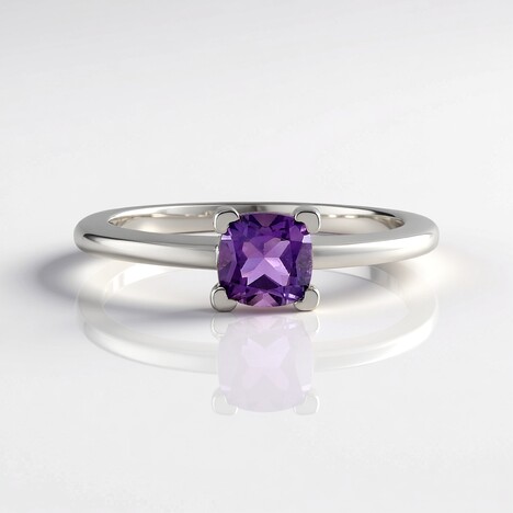Anello in argento con Ametista Siberiana