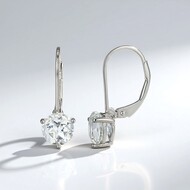 Orecchini in argento con Topazio Bianco