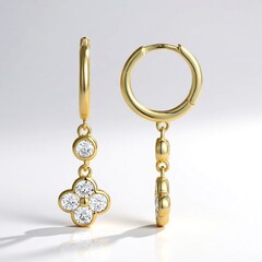 Orecchini in argento con Zircone (Adela Silber)