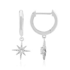 Pendientes en plata con Topacio blanco