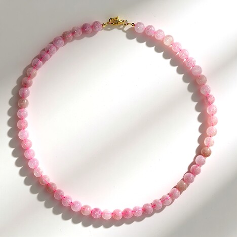 Collana in argento con Quarzo Rosa