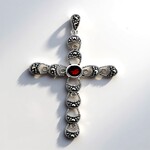 Ciondolo in argento con Granato Mozambico