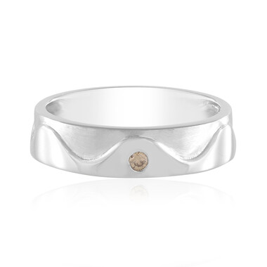 Anillo en plata con Diamante champán I2 (de Melo Essence)