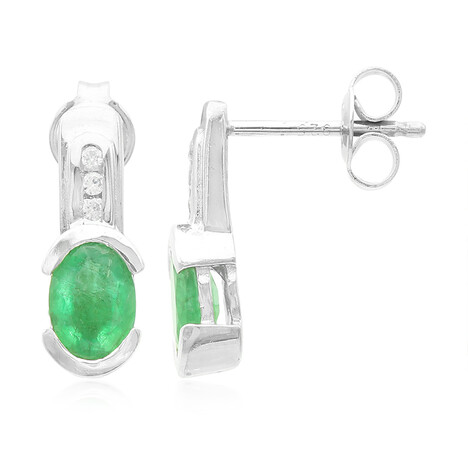Bahia-Smaragd-Silberohrringe