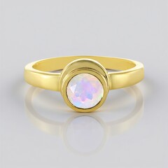 Bague en argent et Opale Welo