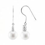 Weiße Süßwasserzuchtperlen-Goldohrringe (TPC)