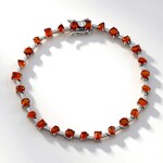 Bracelet en argent et Cyanite orange