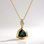 Collana in oro con Topazio Blu Londra (CIRARI)