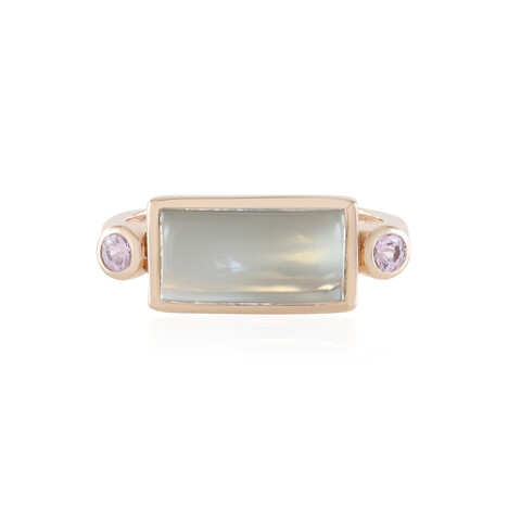 Anillo en plata con Piedra de luna verde (KM by Juwelo)