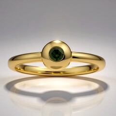 Anello in oro con Diamante Verde VS1 (Annette)