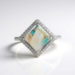 Anello in argento con Mosaico turchese