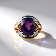 Anillo en plata con Amatista (Adela Silber)