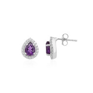 Sibirischer Amethyst-Silberohrringe