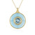 Collana in argento con Calcedonio Blu (KM by Juwelo)