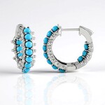 Orecchini in argento con Turchese Sleeping Beauty (Dallas Prince Designs)