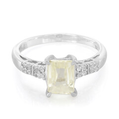 Canary Kunzite Silver Ring