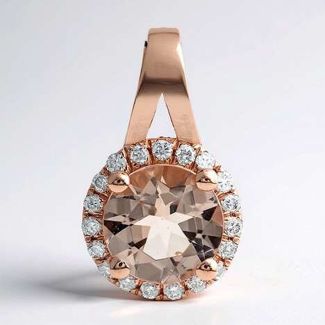 Ciondolo in oro con Morganite AAA
