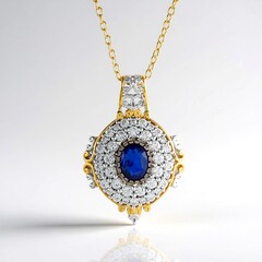 Collana in argento con Spinello Cobalto (Gems en Vogue)