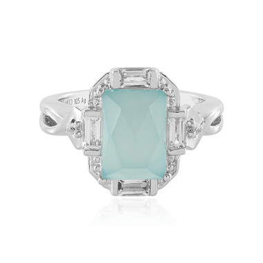 Aqua-Chalzedon-Silberring