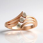 Anello in oro con Diamante Rose de France SI1 di Argyle (Annette)