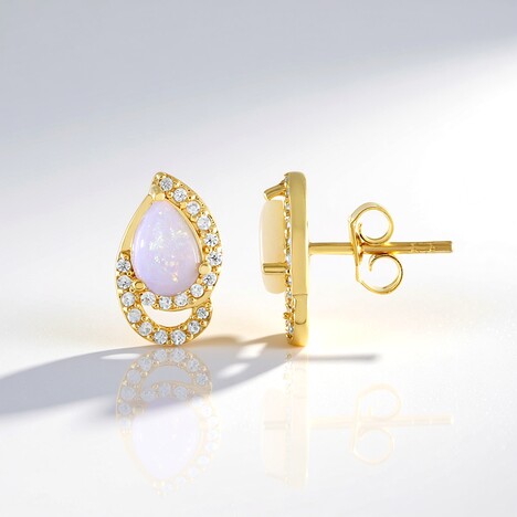 Boucles d'oreilles en argent et Opale d'Australie