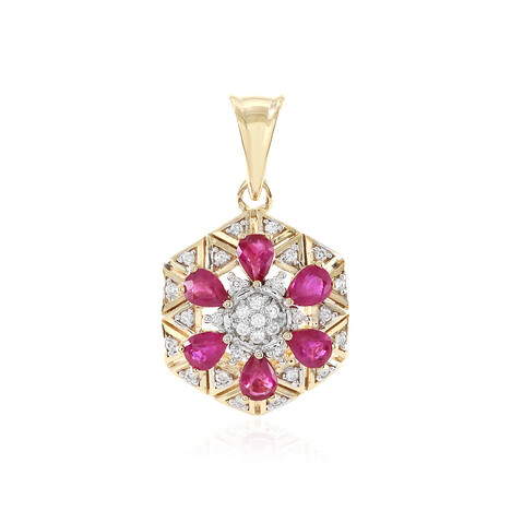 Colgante en oro con Rubí de Mozambique (D'vyere)