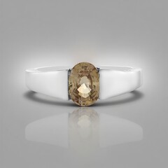 Anello in argento con Zircone Canarino