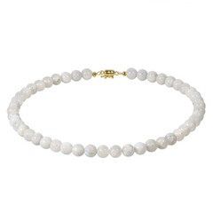 Collier en argent et Pierre de Lune blanche