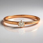 Anello in oro con Diamante Rose de France SI1 di Argyle (Annette)