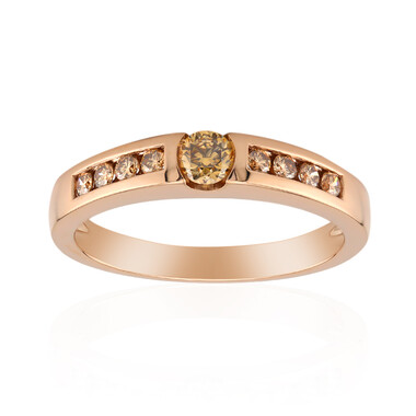 Anillo en oro con Diamante rosa de Francia de Argyle SI1 (Annette)