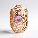 Anello in argento con Ametista Rose de France