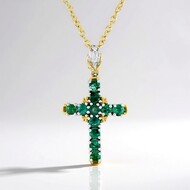 Collar en plata con Esmeralda de Zambia (Gems en Vogue)