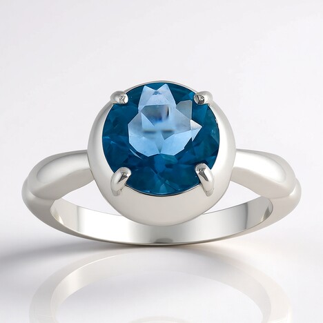 Bague en argent et Fluorite du Braldu (Pallanova)