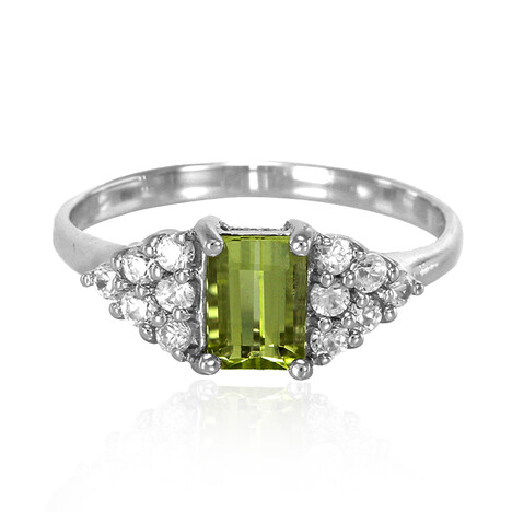 Bague en argent et Tourmaline cuprifère