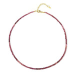 Pink Tourmaline Silver Necklace