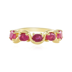 Anello in argento con Rubino del Madagascar